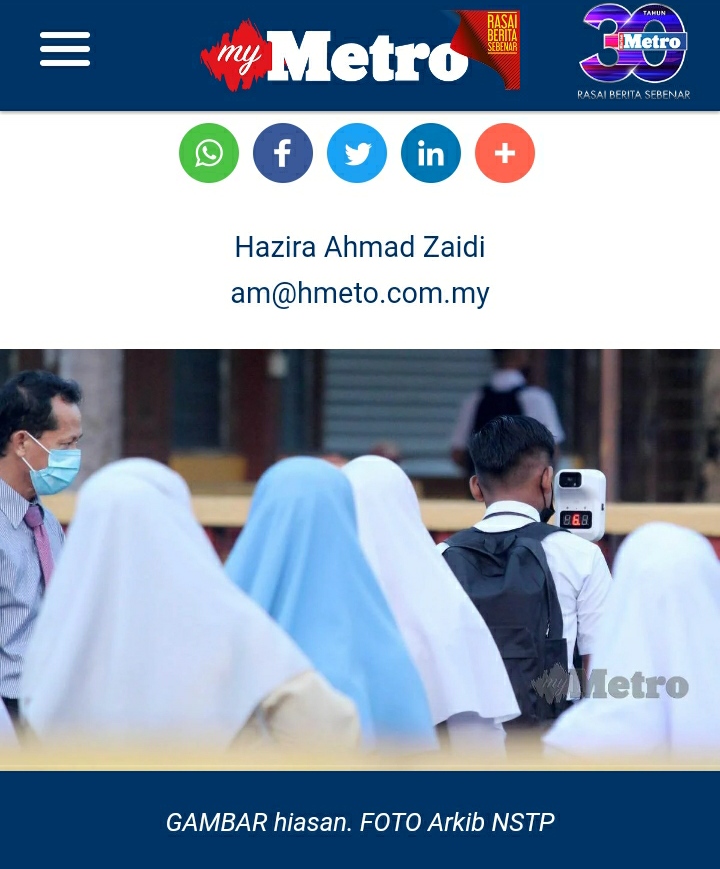 Kes Covid 19 di Kelantan meningkat selepas sekolah dibuka