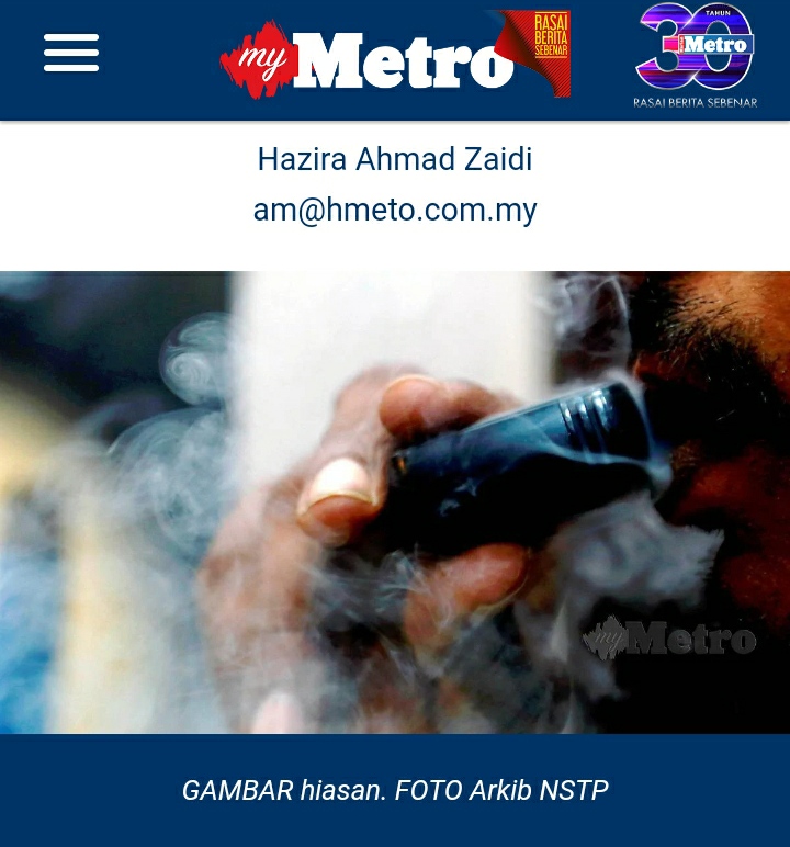 Perokok penghisap vape berisiko tinggi dijangkiti Covid 19